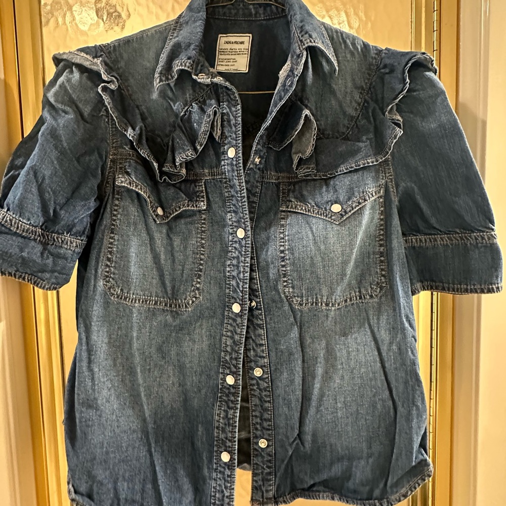 Zadig & Voltaire  Ruffle Button-Up Shirt